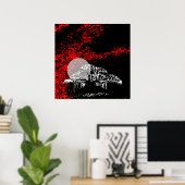 Moon in Red Sky Poster (Heimbüro)