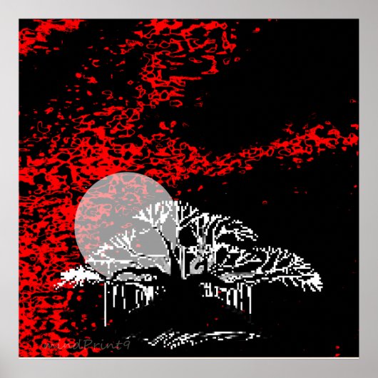 Moon in Red Sky Poster (Vorne)