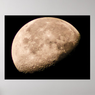 Moon in Transition - Phase des dritten Quartals Poster