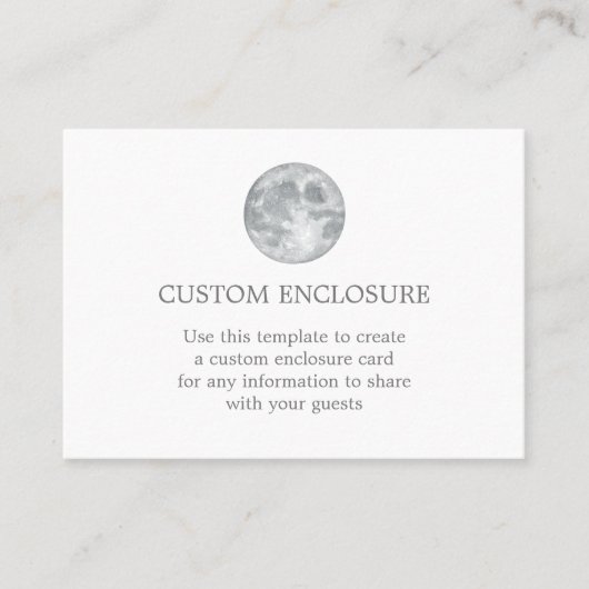 Moon Information Encryption Card Visitenkarte (Vorderseite)