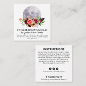 Moon Intention Candle Zauber Quadratische Visitenkarte (Vorne/Hinten)