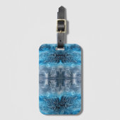 Moon jellyfish batik print gepäckanhänger (Vorderseite Vertikal)