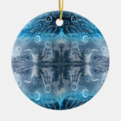 Moon jellyfish batik print keramik ornament (Vorne)