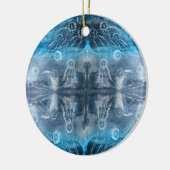 Moon jellyfish batik print keramik ornament (Links)