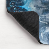 Moon jellyfish batik print mousepad (Ecke)