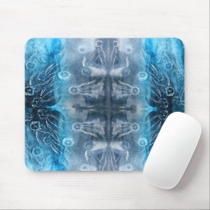 Moon jellyfish batik print mousepad