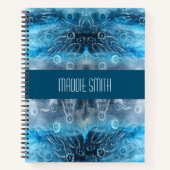 Moon jellyfish batik print notizblock (Vorderseite)