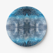 Moon jellyfish batik print pappteller (Vorderseite)