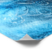 Moon jellyfish batik print poster (Ecke)