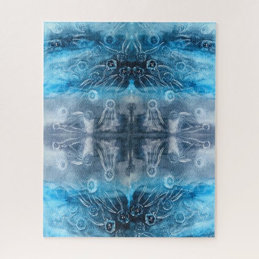Moon jellyfish batik print puzzle (Vertikal)