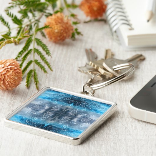 Moon jellyfish batik print schlüsselanhänger (Seite)