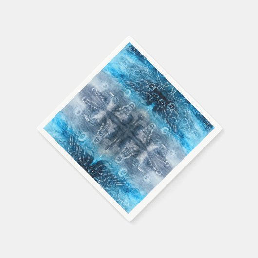 Moon jellyfish batik print serviette (Ecke)