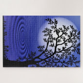 Moon Jigsaw Puzzle Lake Tree (Horizontal)