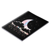 Moon Kawaii Crescent Witchy Pastel Goth Notizblock (Linke Seite)