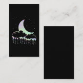 Moon Kawaii Pastel Goth Aesthetic Visitenkarte (Vorne/Hinten)