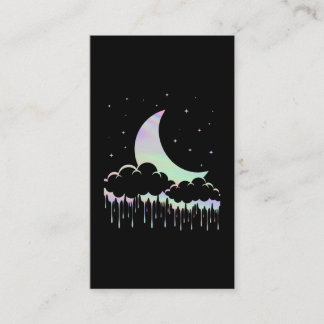 Moon Kawaii Pastel Goth Aesthetic Visitenkarte