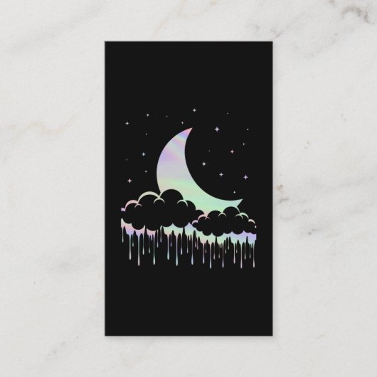 Moon Kawaii Pastel Goth Aesthetic Visitenkarte (Vorderseite)