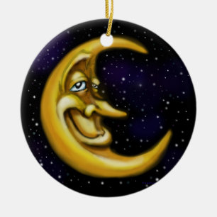 Moon Keramik Ornament