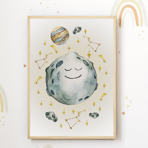 Moon Kinderzimmer Poster Print Kids Room Decke