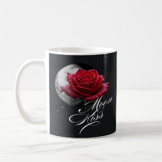 Moon Kiss Red Rose Romantic Gift Kaffeetasse