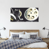 Moon Kitty Leinwanddruck (Insitu (Schlafzimmer))