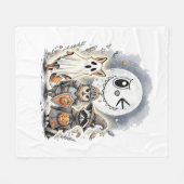 Moon Knight Raccoon Halloween Fleecedecke (Vorderseite (Horizontal))