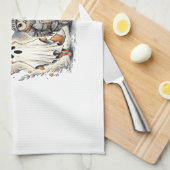 Moon Knight Raccoon Halloween Geschirrtuch (Viertel Falte)