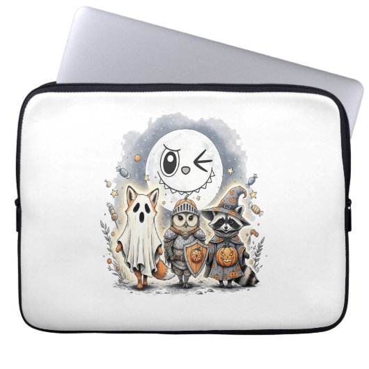Moon Knight Raccoon Halloween Laptopschutzhülle (Vorderseite)