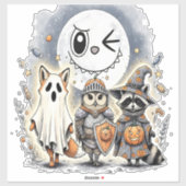 Moon Knight Waschbär Halloween Aufkleber (Blatt)