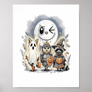 Moon Knight Waschbär Halloween Poster