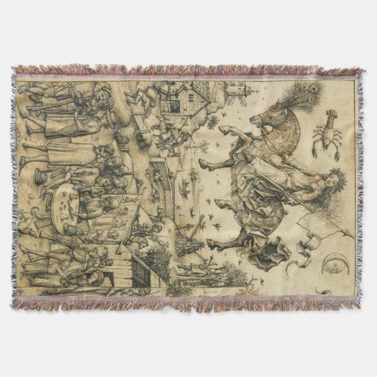 MOON LADY Antique Schwarz-weiß Astrologie Zeichnen Decke (Vorderseite)