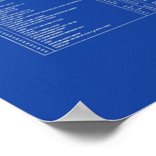 Moon Lander Lunar Module (LM) Blueprint Poster (Ecke)