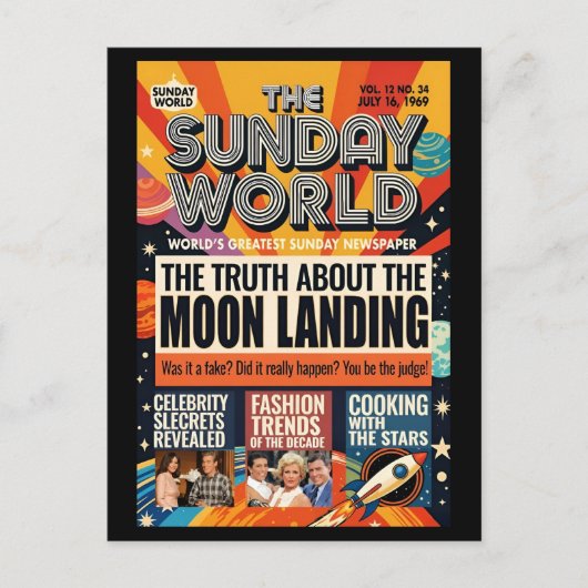 Moon Landing, 1969, Postkarte (Vorderseite)