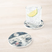 Moon Landing - Astronaut & American Flag Getränkeuntersetzer (Seite)