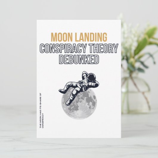 Moon Landing Conspiracy Theory Einladung (Stehend Vorderseite)