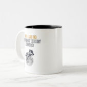 Moon Landing Conspiracy Theory Zweifarbige Tasse (Vorderseite Links)