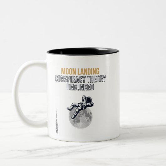 Moon Landing Conspiracy Theory Zweifarbige Tasse (Links)