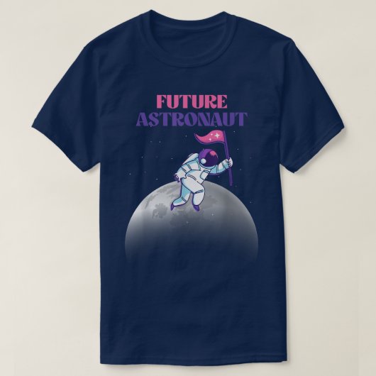 Moon Landing Junior Astronaut Outer Space Future A T-Shirt (Design vorne)