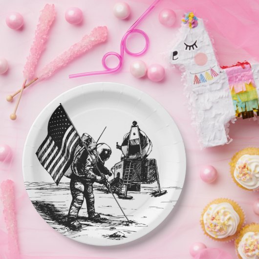 Moon Landing Pappteller (Party)