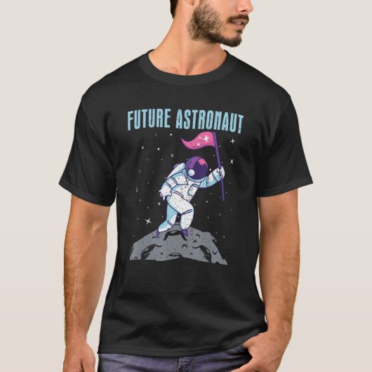 Moon Landing Space Travel Astronomie Zukunft T-Shirt (Vorderseite)
