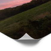 Moon Landscape Bright Clouds Fotofeld Poster (Ecke)