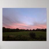 Moon Landscape Bright Clouds Fotofeld Poster (Vorne)