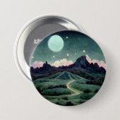 Moon Landscape Fantasy Button (Vorne & Hinten)