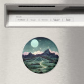 Moon Landscape Fantasy Magnet (In Situ (Geschirrspüler))