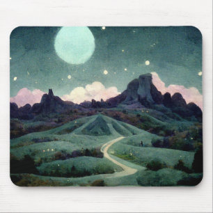 Moon Landscape Fantasy Mousepad