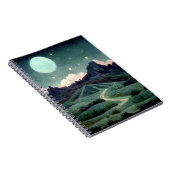 Moon Landscape Fantasy Notizblock (Rechte Seite)