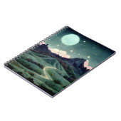 Moon Landscape Fantasy Notizblock (Linke Seite)