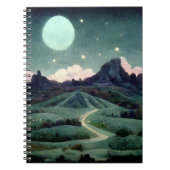 Moon Landscape Fantasy Notizblock (Vorderseite)