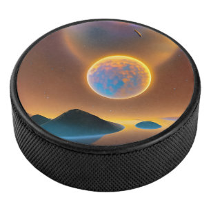 Moon Landschaftskunst Eishockey Puck