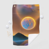 Moon Landschaftskunst Golfhandtuch (Insitu)